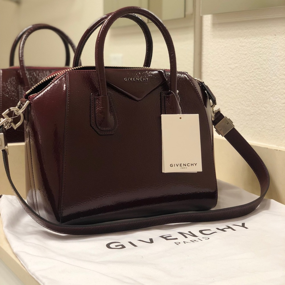 Oxblood Authentic Givenchy Calfskin Antigona